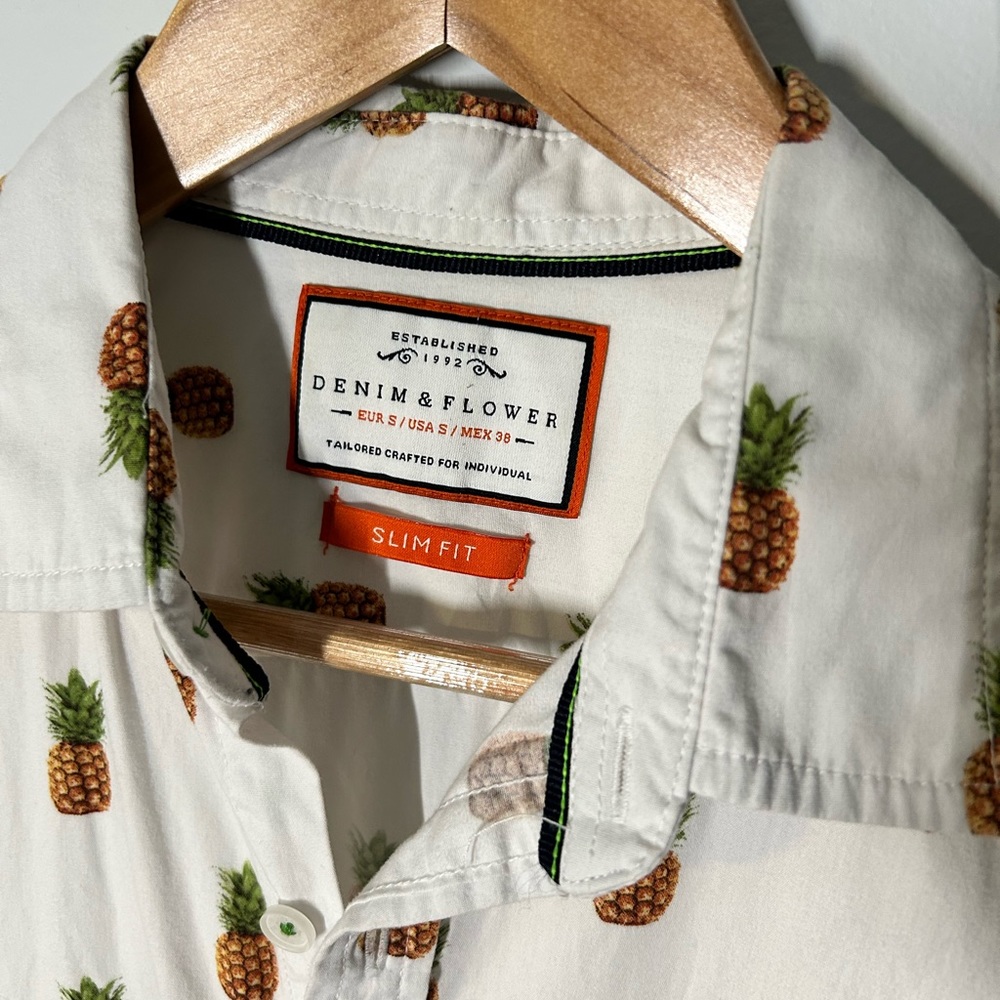 Men’s button-down with pineapples